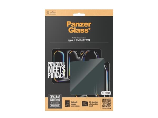 PanzerGlass ® Privacy Screen Protector ® iPad Pro 11'''' (2024) | Ultra-Wide Fit, Apple, Apple - iPad Pro 11'''' (2024), Dry application, Scratch res