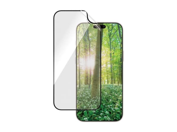 PanzerGlass - Skjermbeskyttelse for mobiltelefon - ultrabred passform - film - rammefarge svart - for Apple iPhone 16 Pro Max