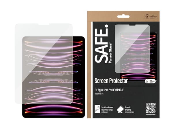 SAFE. by PanzerGlass - Skjermbeskyttelse for nettbrett - ultrabred passform - glass - for Apple 11-inch iPad Pro