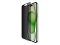Miniatyrbilde 3 av 5: Belkin ScreenForce InvisiGlass - Skjermbeskyttelse for mobiltelefon - behandlet - glass - med personvernsfilter - for Apple iPhone 14 Pro Max, 15 Plu