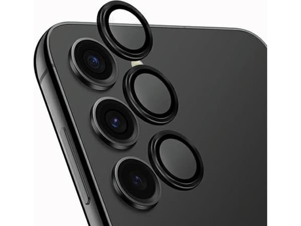 Samsung Galaxy S24+ UNIQ Optix Aluminium kameraskydd med applikator svart