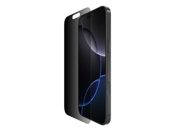 Belkin ScreenForce InvisiGlass - Matkapuhelimen näytönsuoja - käsitelty - lasi - yksityisyyssuodattimella - 2-suuntainen - Apple iPhone 16 Pro Max -l