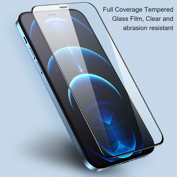 AMORUS iPhone 16 Plus Karkaistu Lasi Täysnäytön Suoja Silkkipainoreuna - Musta