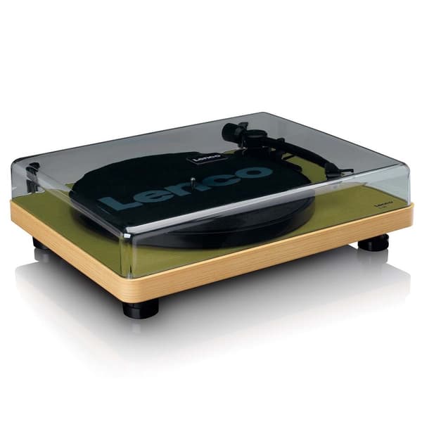Lenco Pladespiller med auto-stop og PC-kodning Wood
