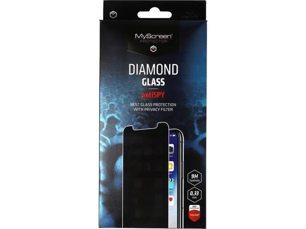 MyScreen Protector Apple iPhone 12 Pro Max 6,7" - Herdet glass med personvernfilter MyScreen DIAMOND GLASS AntiSPY