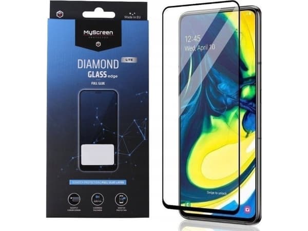 MyScreen Protector Samsung Galaxy A71 5G - Karkaistu lasi hieman pyöristetyille näytöille DIAMOND GLASS LITE edge FULL GLUE (täysi liima)