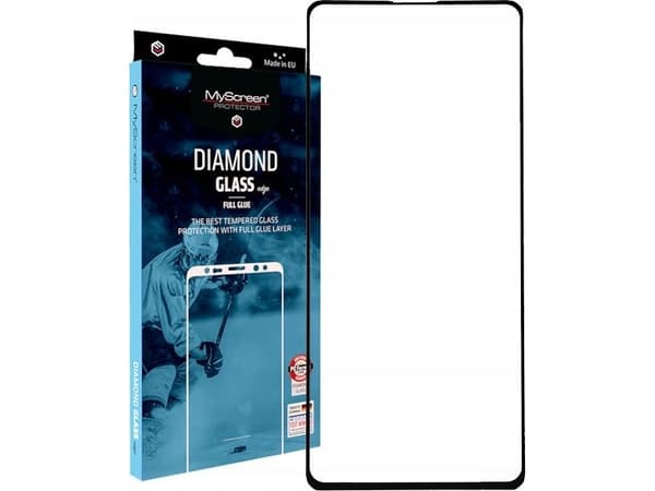 MyScreen Protector Samsung Galaxy A71 5G - Karkaistu lasi hieman pyöristetyille näytöille DIAMOND GLASS LITE edge FULL GLUE (täysi liima)