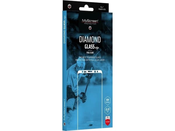 MyScreen Protector - DIAMOND GLASS edge FULL GLUE härdat glas med heltäckande självhäftande yta (svart ram) för Samsung Galaxy F14