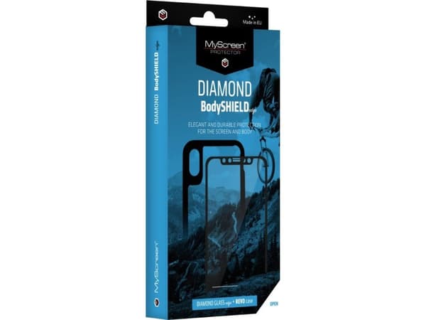 MyScreen Protector Apple iPhone 12 Pro Max 6,7" -: herdet glass i full skjerm + MyScreen DIAMOND BodySHIELD REVO beskyttelsesdeksel