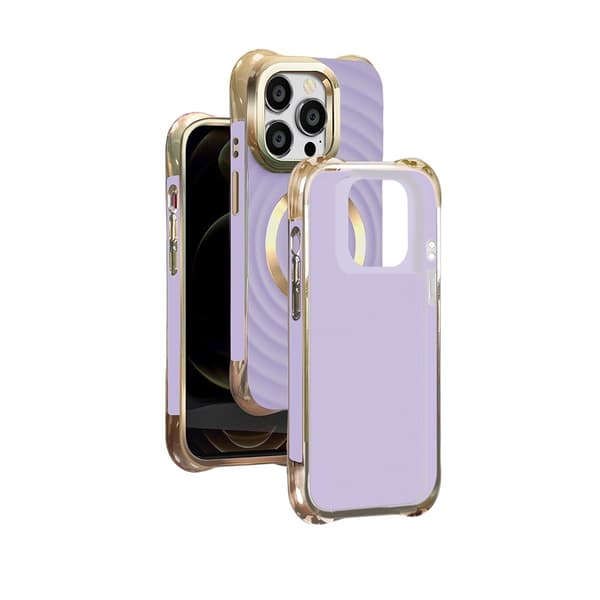 iPhone 16 Plus - MagSafe-kompatibel Circle Glam Mag Skal Lila