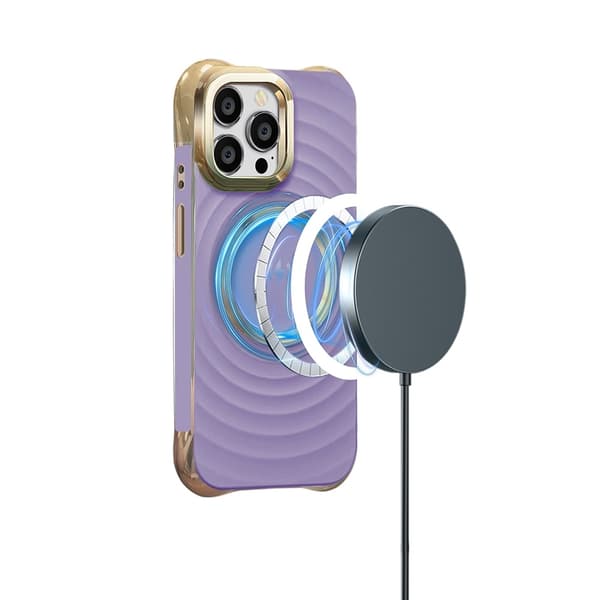 iPhone 16 Plus - MagSafe-kompatibel Circle Glam Mag Skal Lila