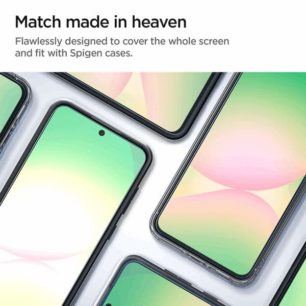 [2-Pack] Spigen Galaxy A56 5G/S24 FE Härdat glas Skärmskydd EZ-Fit