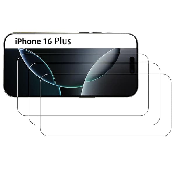 iPhone 16 Plus 2-Pack Skärmskydd - Kristallklar Standard HD 0,3mm