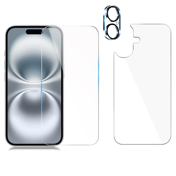 iPhone 16 Plus 3-in-1 Fram- & Baksida + Kameralinsskydd