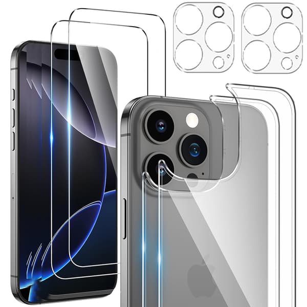 iPhone 16 PRO 3-in-1 Fram- & Baksida + Kameralinsskydd