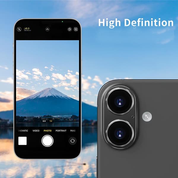 iPhone 16/16 Plus Kameralinsskydd 2.5D HD-Clear