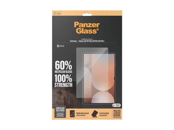 PanzerGlass - Skjermbeskyttelse for nettbrett - ultrabred passform - glass - for Samsung Galaxy Tab S10 Ultra, Tab S8 Ultra, Tab S9 Ultra