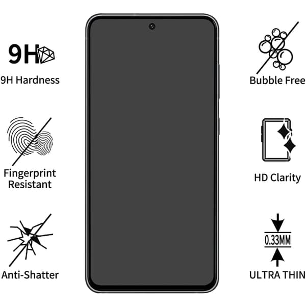 Oneplus Nord CE 3 lite 5G Skärmskydd 2.5D 0,3mm Svart Ram