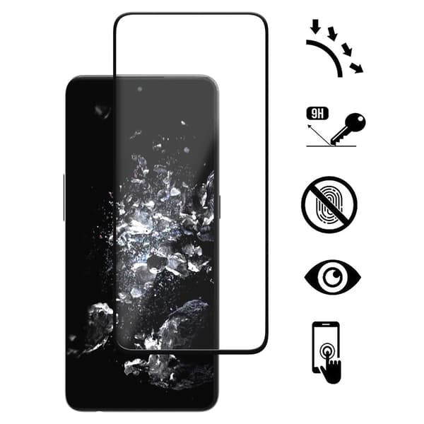 Oneplus Nord CE 3 lite 5G Skärmskydd 2.5D 0,3mm Svart Ram