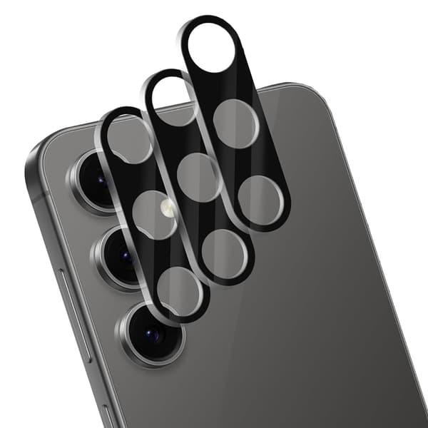 Skydda Din Kamera med Stil - 2.5D Linsskydd med Svart Ram för Samsung S24 FE