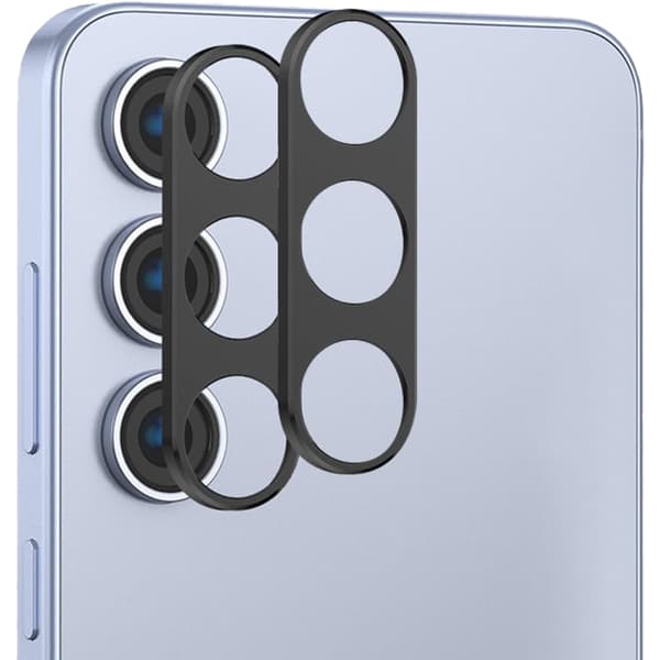 Skydda Din Kamera med Stil - 2.5D Linsskydd med Svart Ram för Samsung S24 FE