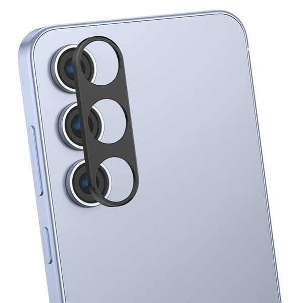 Skydda Din Kamera med Stil - 2.5D Linsskydd med Svart Ram för Samsung S24 FE