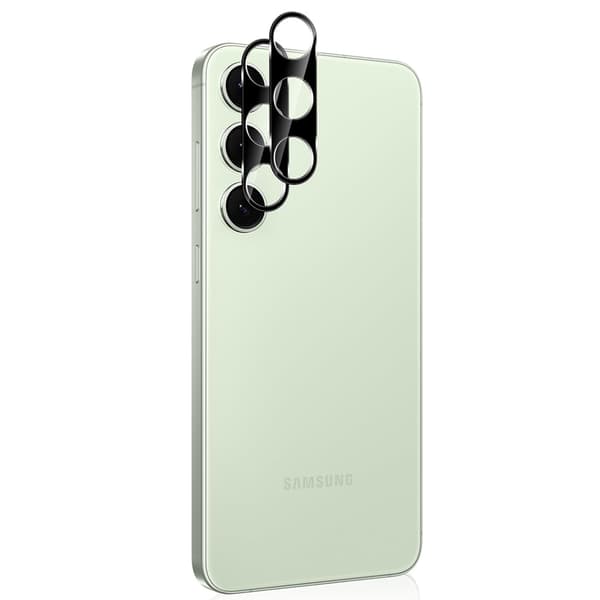 Skydda Din Kamera med Stil - 2.5D Linsskydd med Svart Ram för Samsung S24 FE
