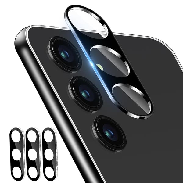 Skydda Din Kamera med Stil - 2.5D Linsskydd med Svart Ram för Samsung S24 FE