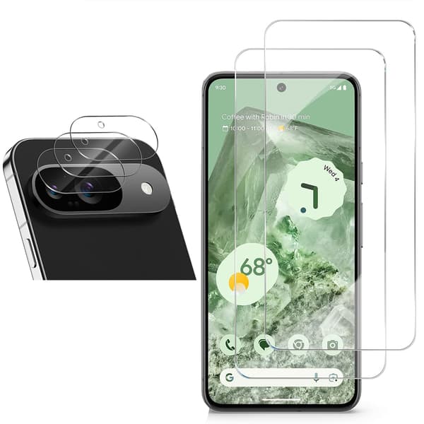 Håll din Google Pixel 9 repfri med Skärmskydd och Kameralinsskydd i HD 0,3 mm