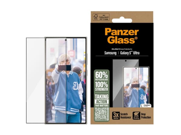 PanzerGlass Screen Protector Samsung Galaxy S25 Ultra Ultra-Wide Fit