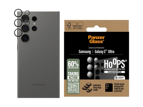 PanzerGlass Hoops - Clear Edition - linsskydd för mobiltelefon - transparent - For Galaxy S25 Ultra