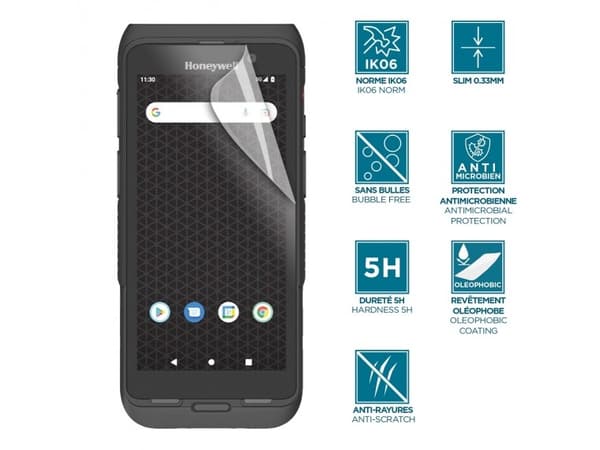 Mobilis - Skärmskydd för streckkodsskanner - unbreakable & anti-shock IK06, clear finishing - klar - för Honeywell CT47