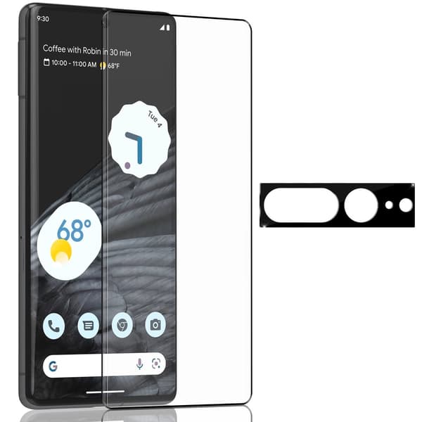 1-Pack Google Pixel 7 Pro Skärmskydd & 1-Pack linsskydd - Härdat Glas 9H - Super kvalitet 3D