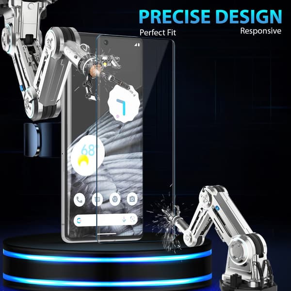 2-Pack Google Pixel 7 Pro Skärmskydd & 1-Pack linsskydd - Härdat Glas 9H - Super kvalitet 3D