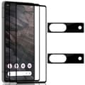 Pikkukuva 1 / 7: 2-Pack Google Pixel 7A Näytönsuoja & 2-Pack linssinsuoja - Karkaistu Lasi 9H - Super laatu 3D