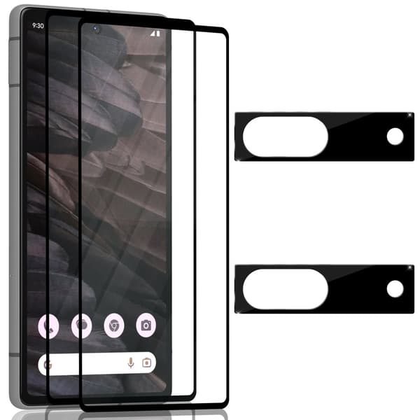 2-Pack Google Pixel 7A Skærmbeskyttelse & 2-Pack linsebeskyttelse - Hærdet Glas 9H - Super kvalitet 3D