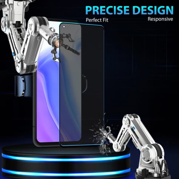 1-Pack Xiaomi 10T Privacy Skärmskydd - Härdat Glas 9H - Super kvalitet 3D