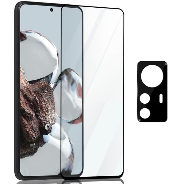 1-Pack Xiaomi 12T Skärmskydd & 1-Pack linsskydd - Härdat Glas 9H - Super kvalitet 3D