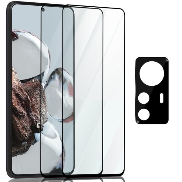 2-Pack Xiaomi 12T Skärmskydd & 1-Pack linsskydd - Härdat Glas 9H - Super kvalitet 3D