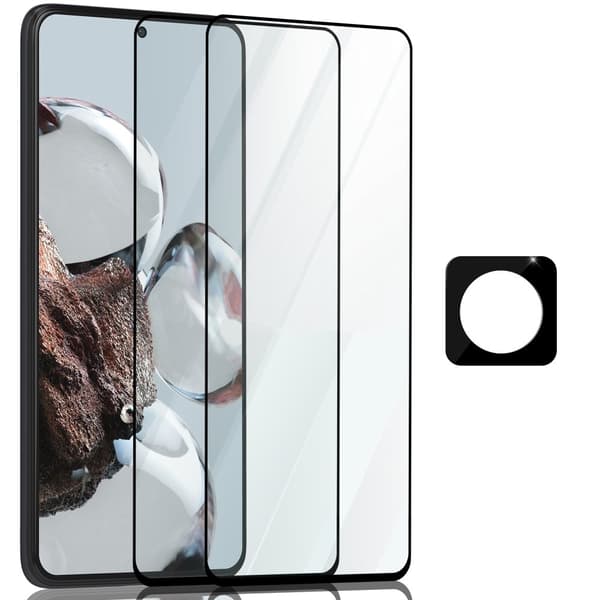 2-Pack Xiaomi 12T Pro Skärmskydd & 1-Pack linsskydd - Härdat Glas 9H - Super kvalitet 3D