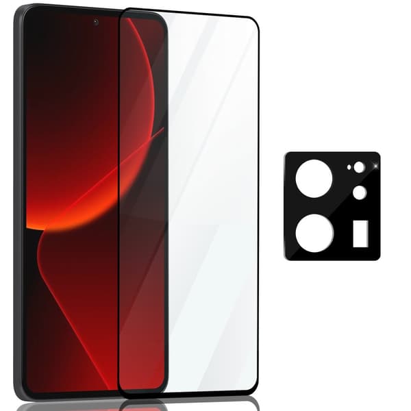 1-Pack Xiaomi 13T Skärmskydd & 1-Pack linsskydd - Härdat Glas 9H - Super kvalitet 3D
