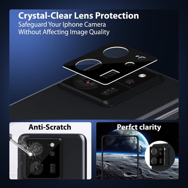 2-Pack Xiaomi 13T Pro Skärmskydd & 2-Pack linsskydd - Härdat Glas 9H - Super kvalitet 3D