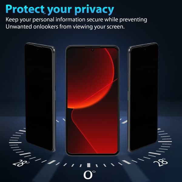 2-Pack Xiaomi 13T Pro Privacy Skärmskydd - Härdat Glas 9H - Super kvalitet 3D