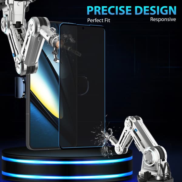 1-Pack Xiaomi Poco F6 Privacy Skærmbeskyttelse - Hærdet Glas 9H - Super kvalitet 3D