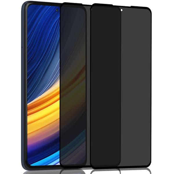 2-Pack Xiaomi Poco X3 Privacy Skærmbeskyttelse - Hærdet Glas 9H - Super kvalitet 3D