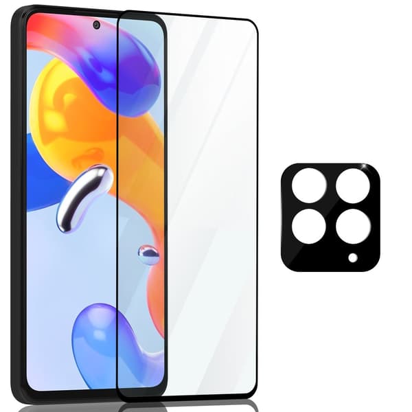 1-Pack Xiaomi Redmi Note 11 Pro Skärmskydd & 1-Pack linsskydd - Härdat Glas 9H - Super kvalitet 3D
