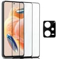Miniatyrbild 1 av 7: 2-Pack Xiaomi Redmi Note 12 Skärmskydd & 1-Pack linsskydd - Härdat Glas 9H - Super kvalitet 3D