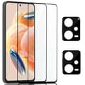 Miniatyrbild 1 av 7: 2-Pack Xiaomi Redmi Note 12 Skärmskydd & 2-Pack linsskydd - Härdat Glas 9H - Super kvalitet 3D