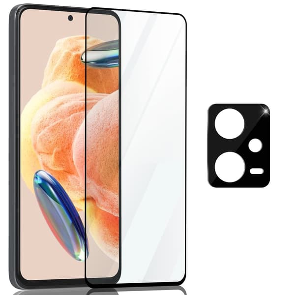 1-Pack Xiaomi Redmi Note 12 Pro Skærmbeskyttelse & 1-Pack linsebeskyttelse - Hærdet Glas 9H - Super kvalitet 3D