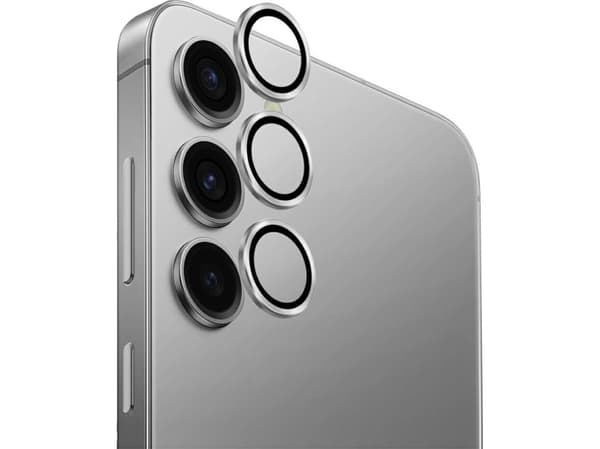 Beskyttelsesglass til telefonkameraet UNIQ Optix Aluminium kameralinse Samsung Galaxy S25 sølvfarge